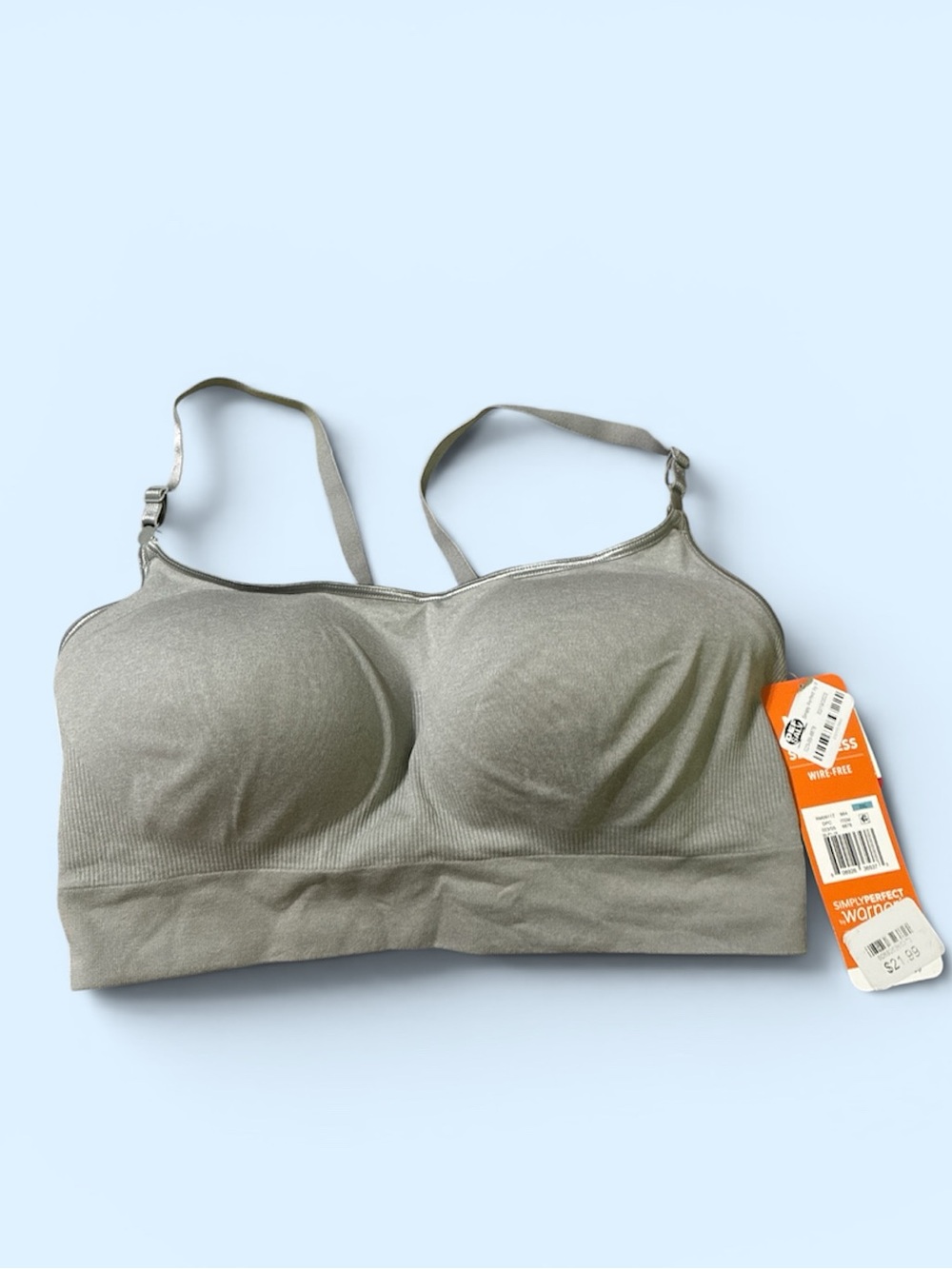 Warner's Light Gray Seamless Wireless Bralette